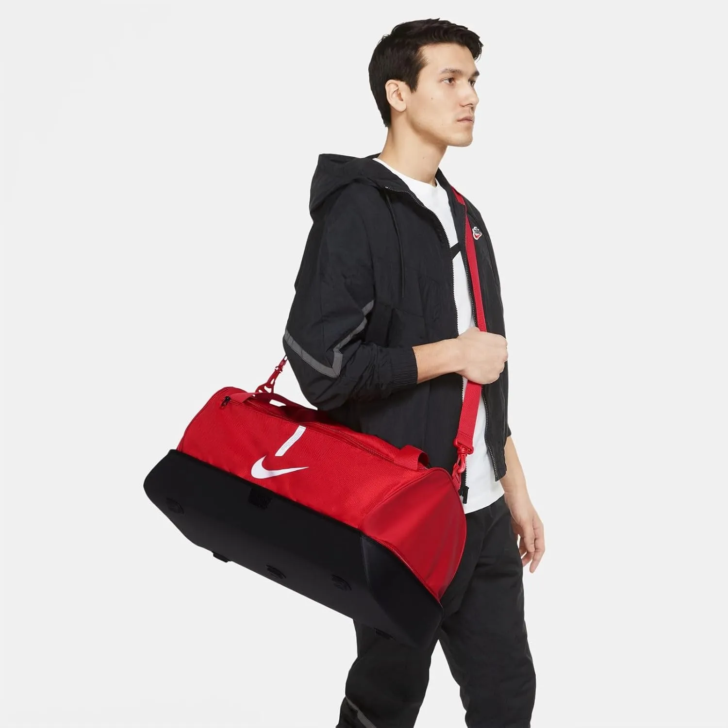 Nike Women's Gym Bag - Black/Black/White - XS