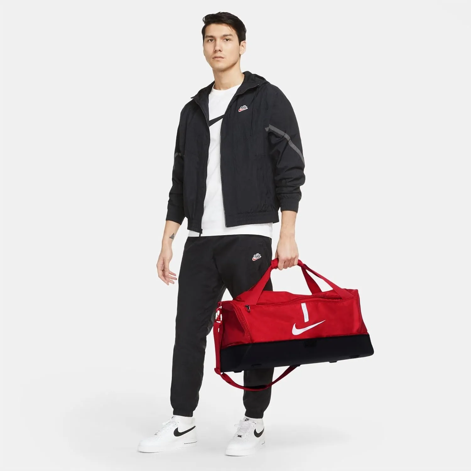 Nike Women's Gym Bag - Black/Black/White - XS