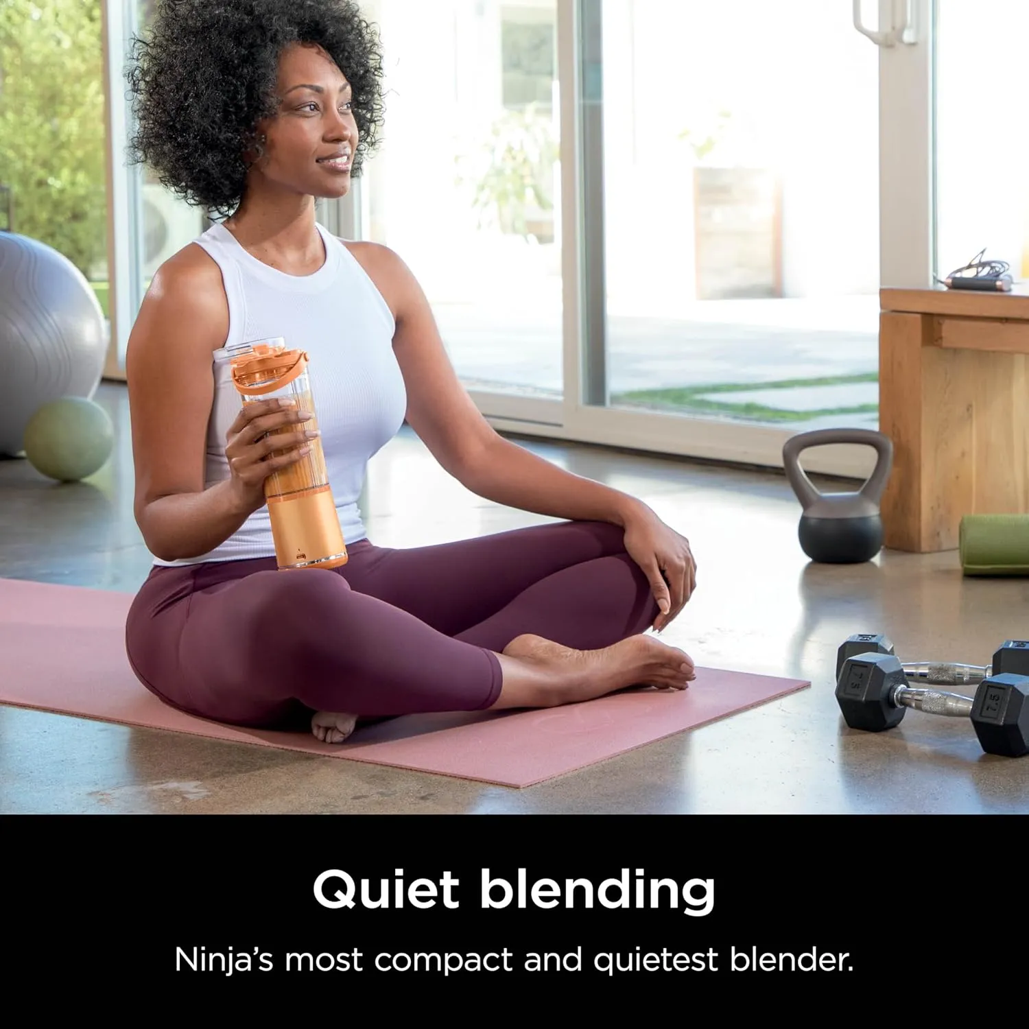 Ninja Blast Portable Blender, Cordless, 18oz. Vessel, Personal Blender for Shakes & Smoothies, BPA Free, Leakproof Lid & Sip Spout, USB-C Rechargeable, Dishwasher Safe Parts, Orange Apricot, BC151AO