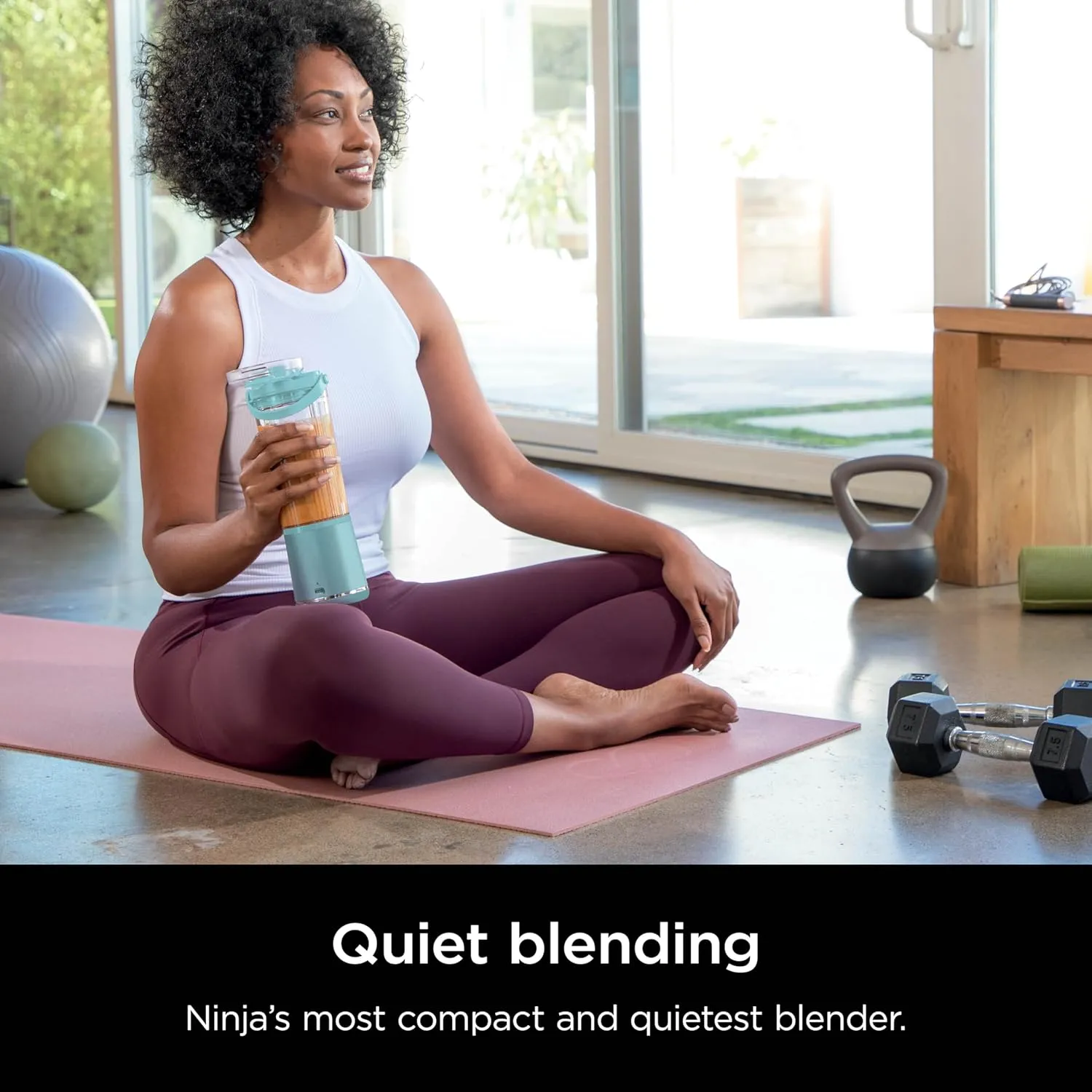 Ninja Blast Portable Blender, Cordless, 18oz. Vessel, Personal Blender For-Shakes and Smoothies, BPA Free, Leakproof-Lid and Sip Spout, USB-C Rechargeable, Dishwasher Safe Parts, Tinted Aqua, BC151AQ