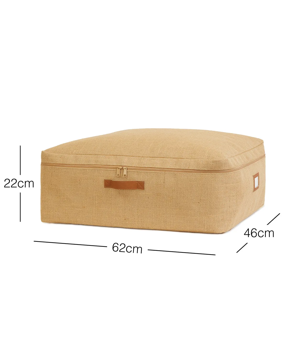 Ocean Home Textile Jute Underbed Storage Bag, Large