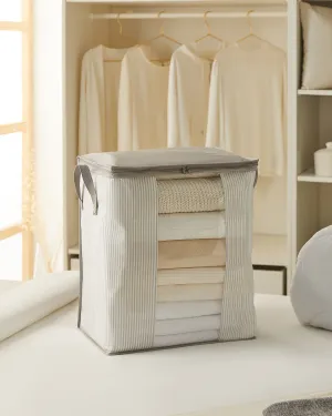 Ocean Home Textile Storage Bag With Clear Window, Grey