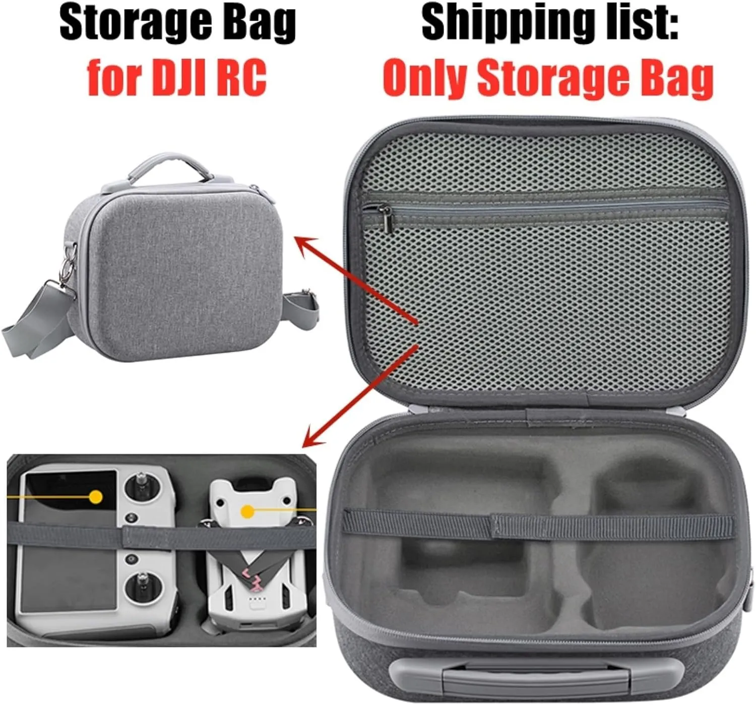 OEM Storage Bag Mi-ni 3 Pro Carrying Case Remote Controller Drone Body Portable Shoulder Bag Drone Accessories Drone Accessories(for DJI RC)
