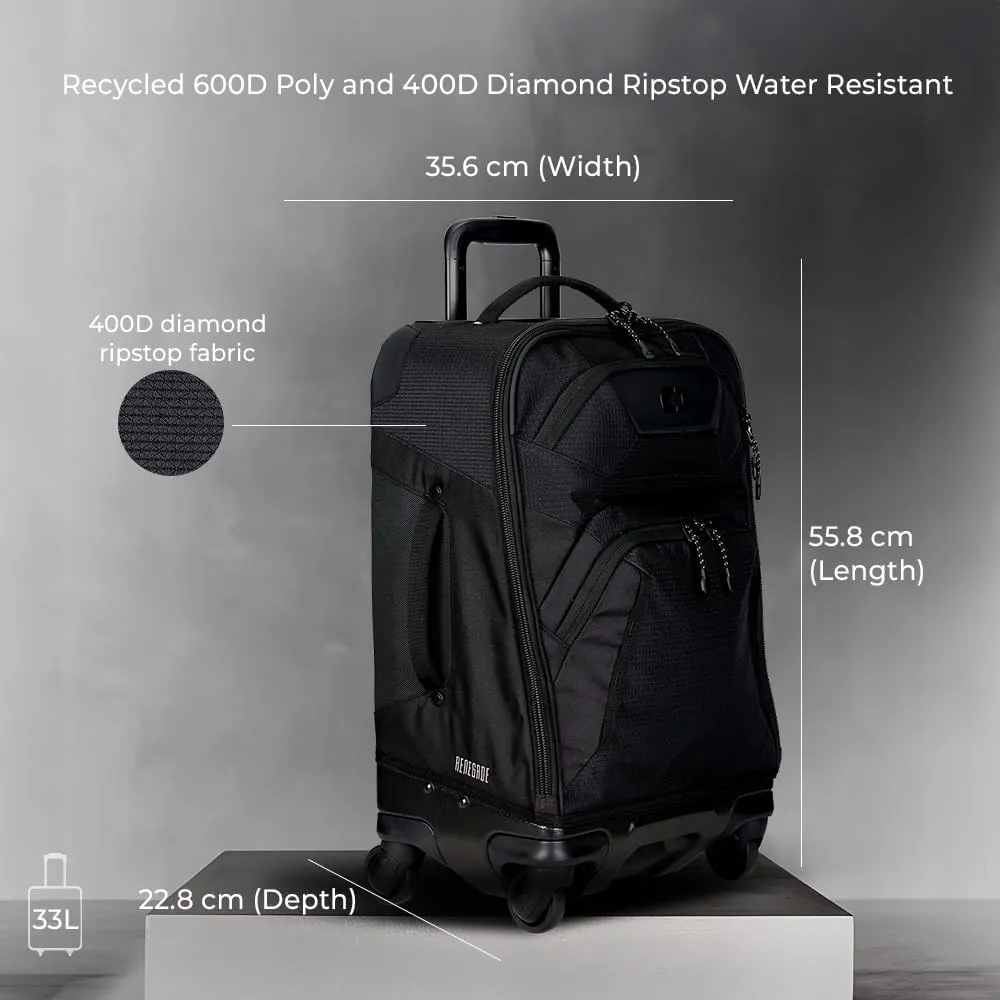 OGIO Renegade 22" 4 Wheeled Spinner, Black