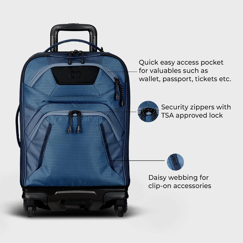 OGIO Renegade 22" 4 Wheeled Spinner, Navy Abyss