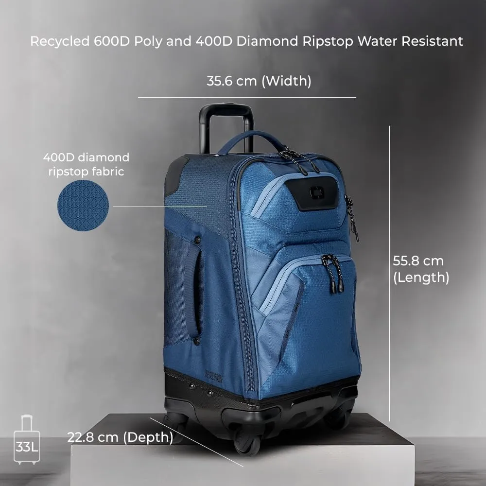 OGIO Renegade 22" 4 Wheeled Spinner, Navy Abyss