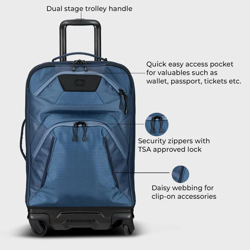 OGIO Renegade 26" 4 Wheeled Spinner, Navy Abyss