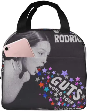Olivia Songwriter Actress Rodrigo Waterproof Leakproof Tote Lunch Box Bag Picnic Lunch Bag with Pocket Womens Lunch Bag for Men