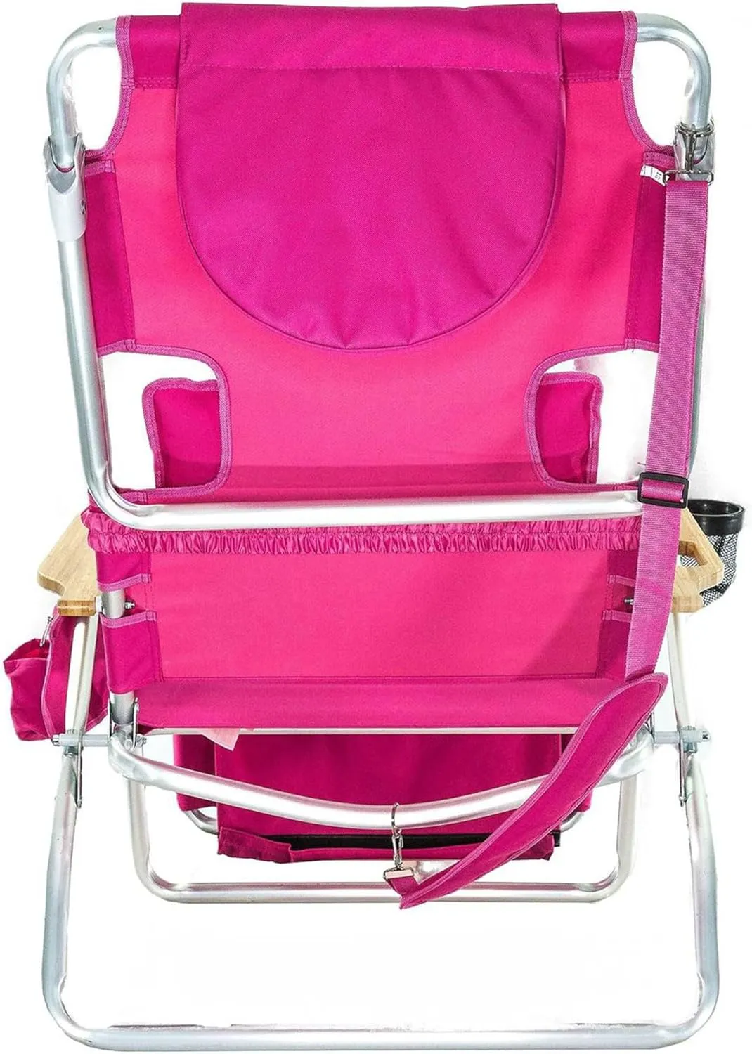 Ostrich Deluxe Padded 3-N-1 Outdoor Lounge Reclining Beach Lake Chair, Pink (3 Pack)