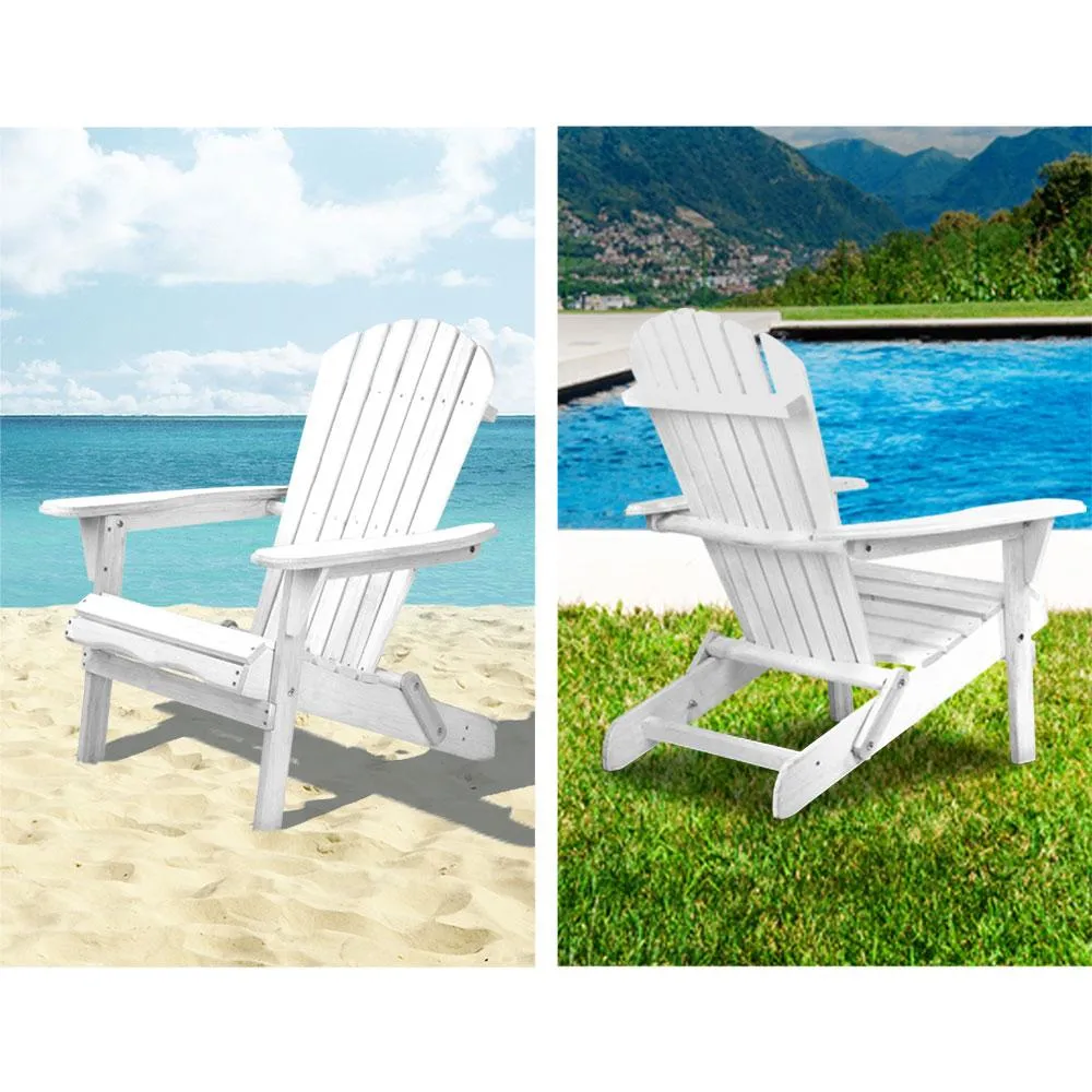 Outdoor Adirondack Style Chair (White)