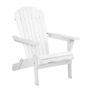 Outdoor Adirondack Style Chair (White)