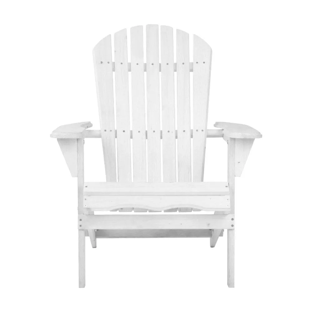 Outdoor Adirondack Style Chair (White)