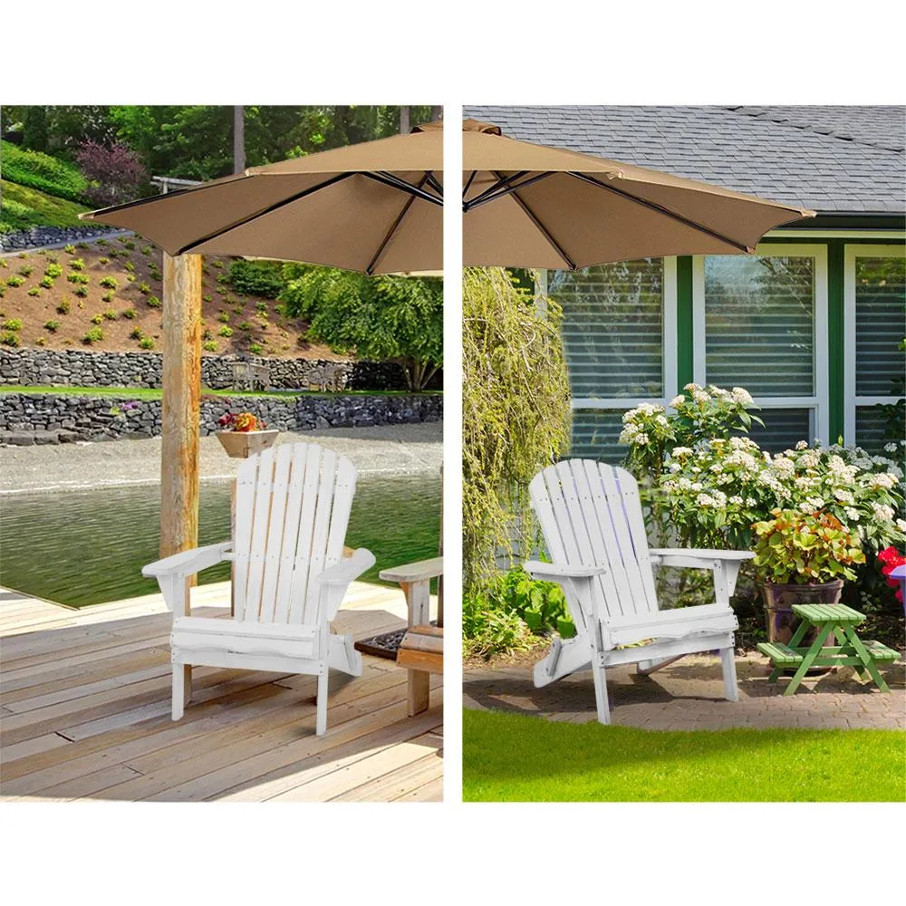 Outdoor Adirondack Style Chair (White)