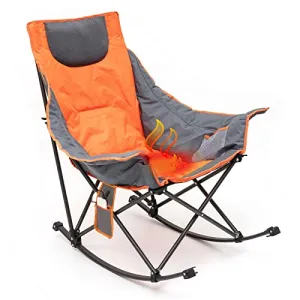 Oversized Heated Camping Chair Hot Seat, Folding Rocking Chair