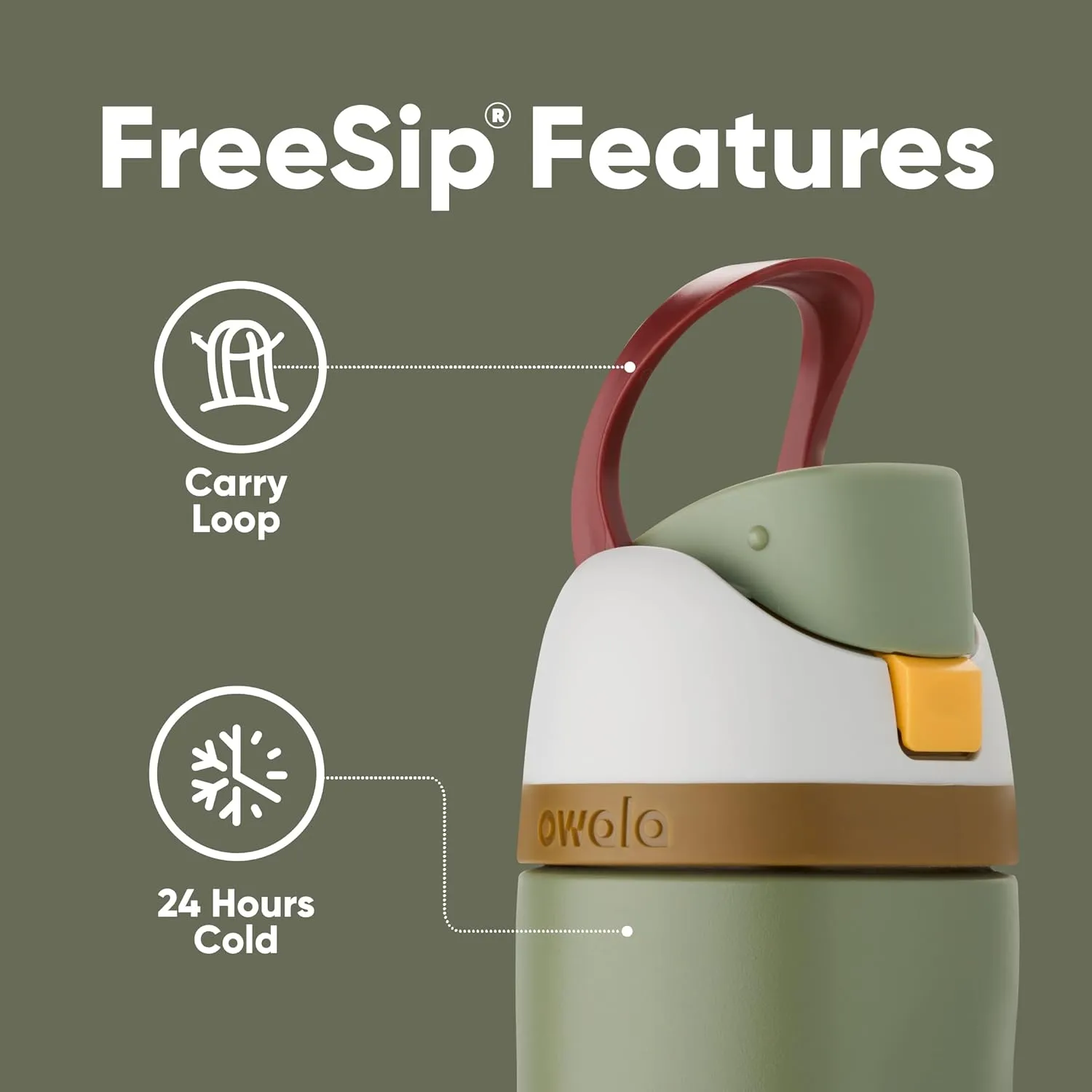 Owala Star Wars FreeSip Insulated Stainless Steel Water Bottle with Straw for Sports and Travel, BPA-Free Sports Water Bottle, 24 oz, Boba Fest