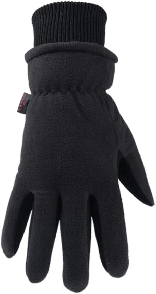 OZERO Winter Gloves Deerskin Suede Leather and Insulated Polar Fleece Water Resistant Thermal Gifts for Men and Women