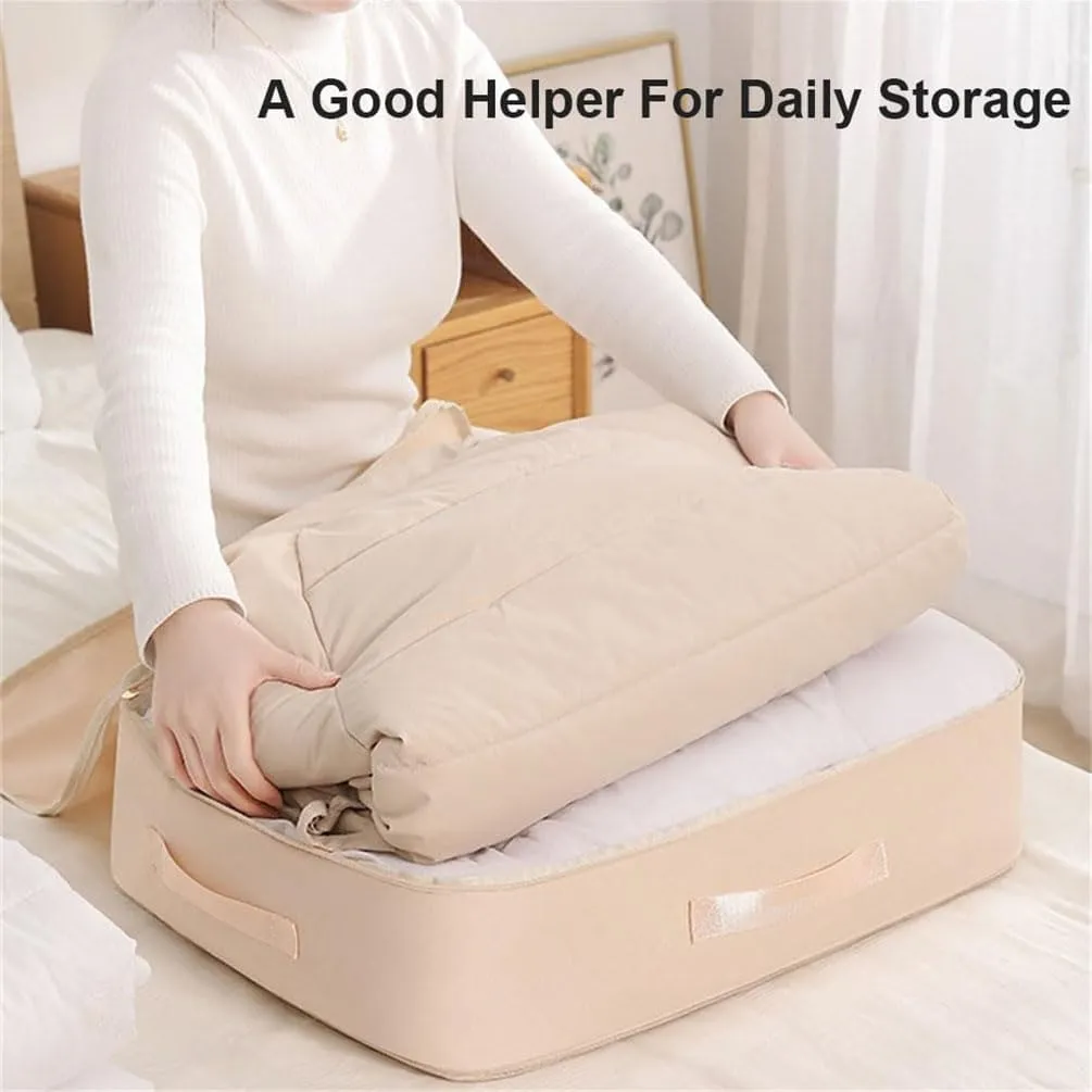Peliaral Compression Organizer, Ultra Space Saving Self Compression Organizer, Compression Storage Bags For Clothes, Heavy Duty Moving Bags, for Space Saving for Comforters, Blankets (Pink-L XL)