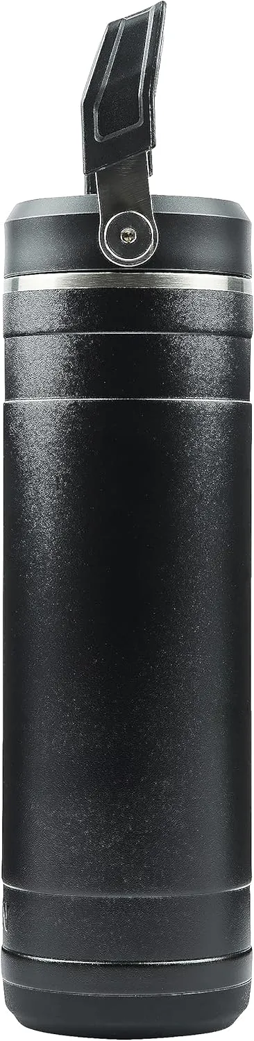 Pelican Hydration Pelican Pacific™ 26 oz Vacuum Insulated Tumbler - Recycled Stainless Steel Double Wall Travel with Dual Lid, Powder Coated Insulated Water Bottle For Cold Drinks, Jet Black