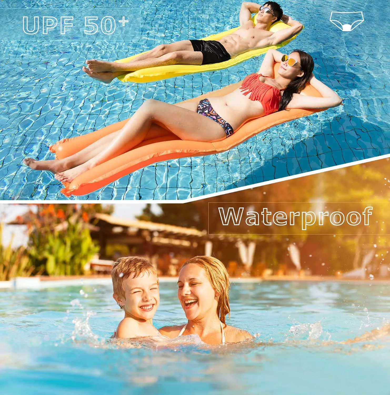 Period Swimwear Leakproof Menstrual Bikini Waterproof Bottom UPF 50  Swim Brief Light Flow - Teens Girls Women