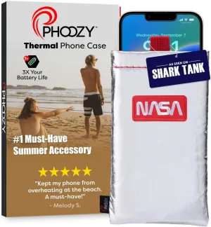 PHOOZY Thermal Phone Case - Apollo Series : Cell Phone Pouch Prevents Overheating from Sun Exposure, Extends Battery Life, Provides Drop Protection and Floats in Water (Large-Space)