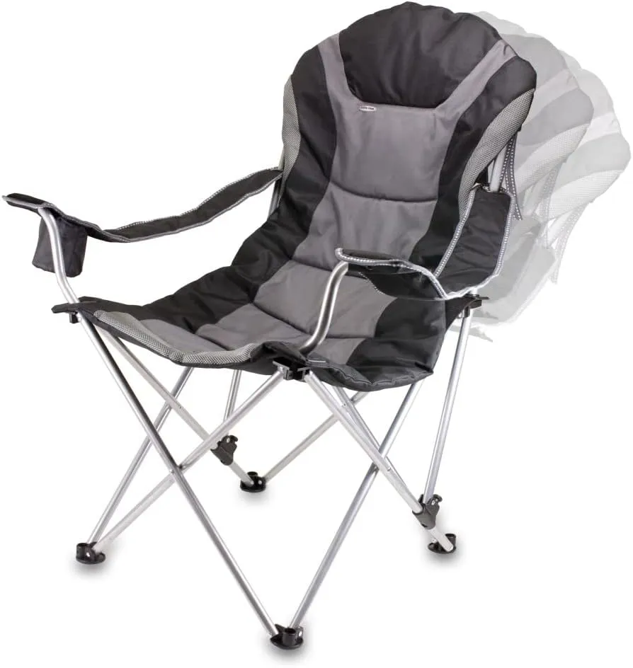 PICNIC TIME NCAA Razorbacks Reclining Camp Chair - Beach Chair for Adults - Sports Chair with Carry Bag
