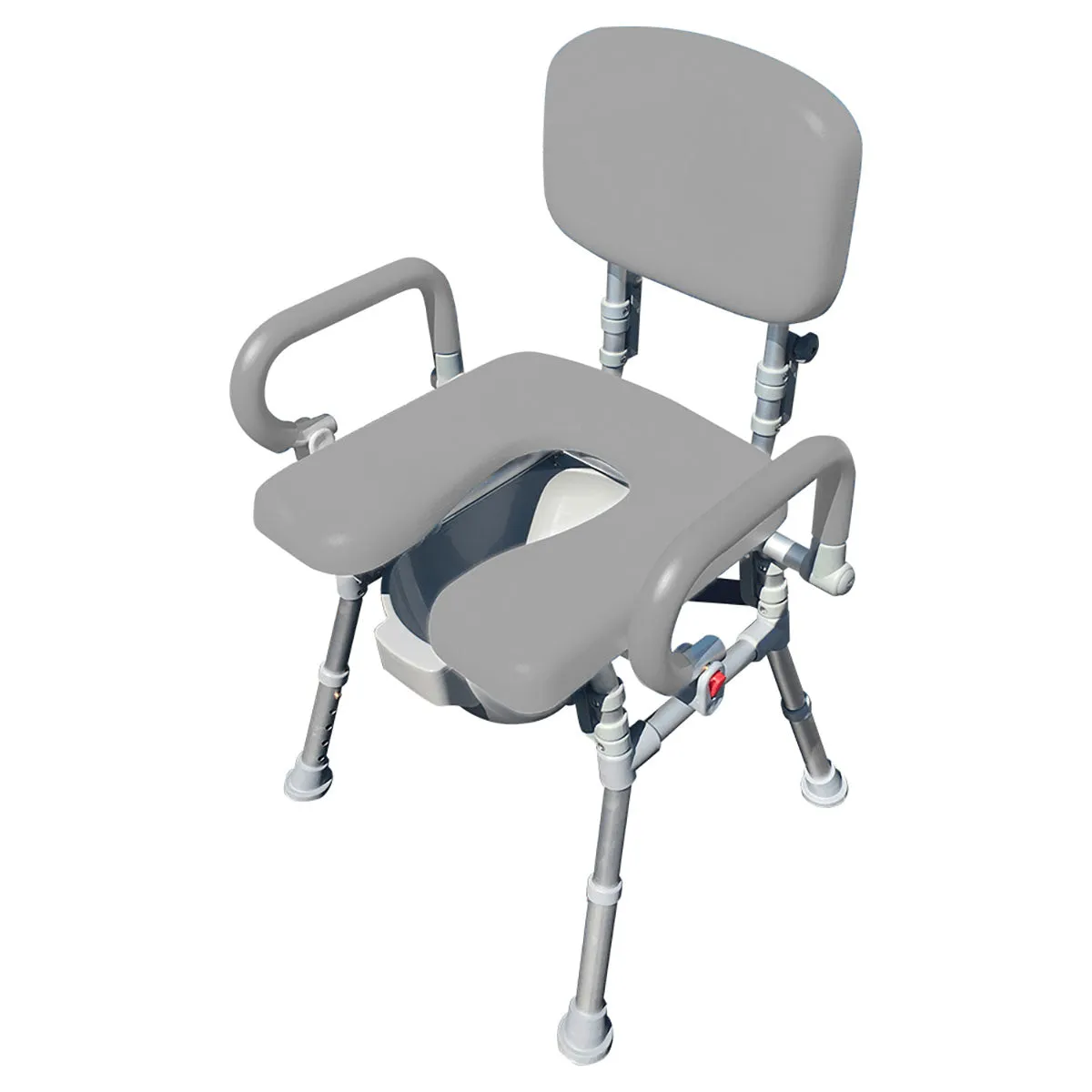 Platinum Health PFC1420G Ultracommode Foldable Commode Chair, Gray