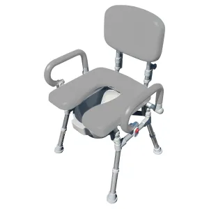 Platinum Health PFC1420G Ultracommode Foldable Commode Chair, Gray