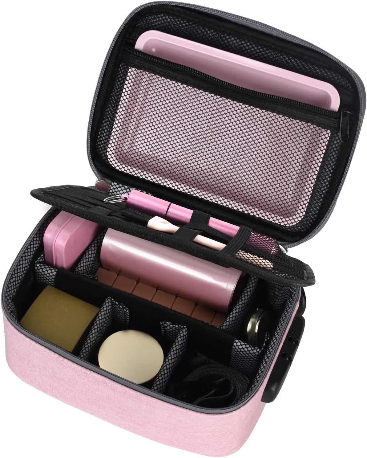 PODAHO Smelll Proof Bag With Shoulder Strap (Bag Only), Premium Smell Proof Box Case with Lock, Odorless Storage Containers Pouch for Storing Your Smoking Products, Great Gift for Women, (Pink)