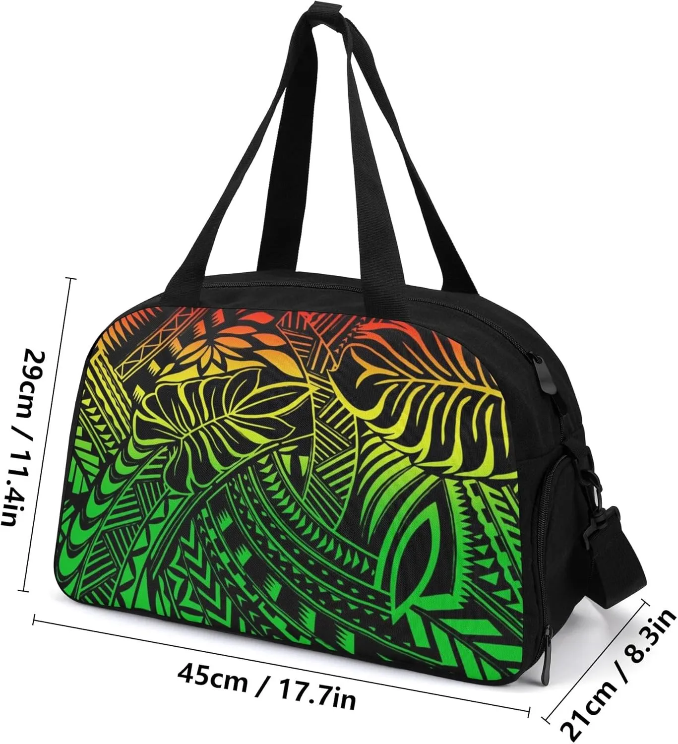 Polynesian Custom Travel Bag Pattern Personalized Portable Storage Bag Travel Camping Bag Vintage Tribal Print Handbag