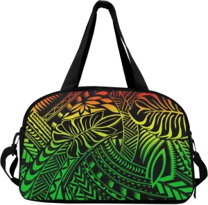 Polynesian Custom Travel Bag Pattern Personalized Portable Storage Bag Travel Camping Bag Vintage Tribal Print Handbag