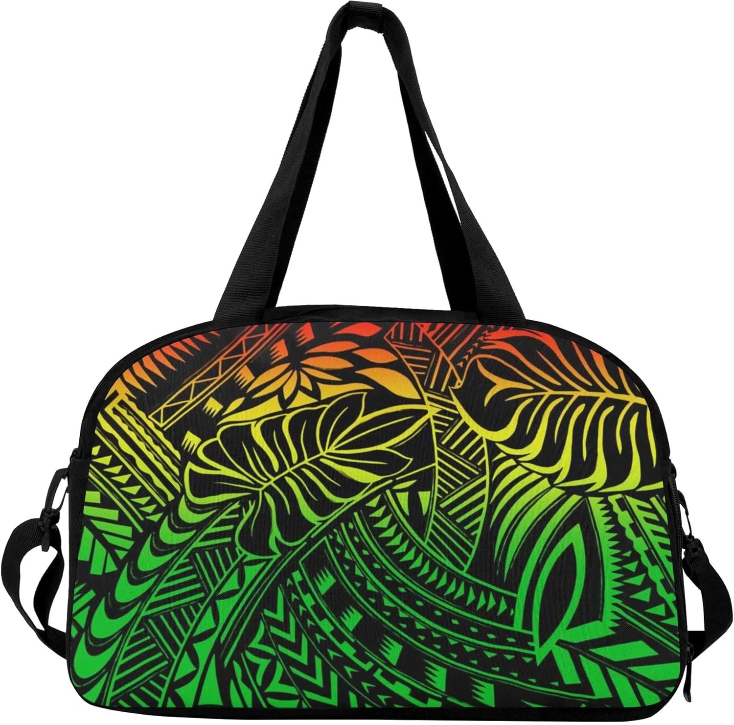 Polynesian Custom Travel Bag Pattern Personalized Portable Storage Bag Travel Camping Bag Vintage Tribal Print Handbag