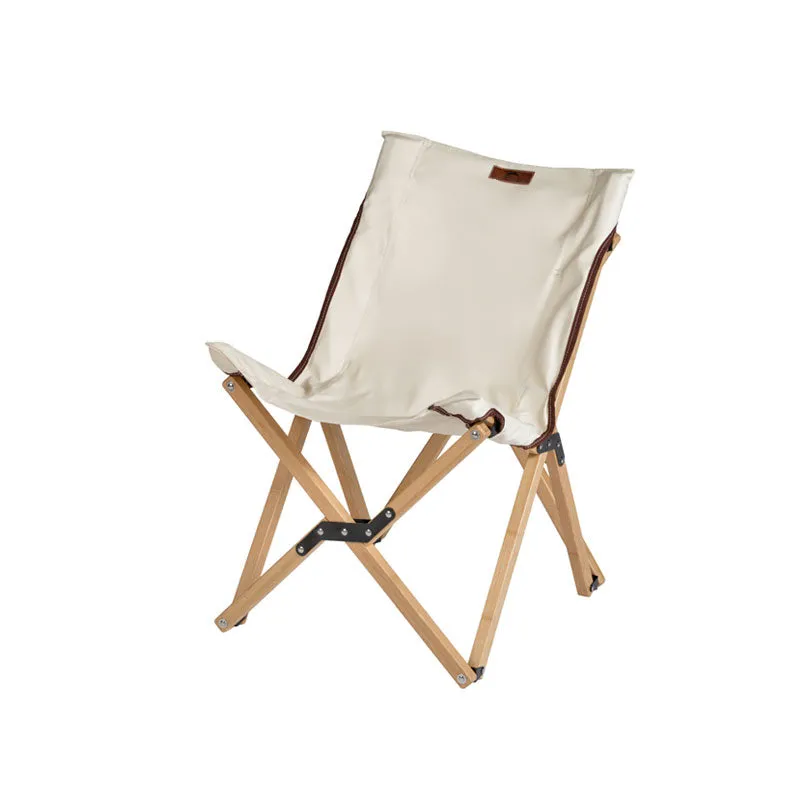 Portable Outdoor Bamboo Canvas Chair
