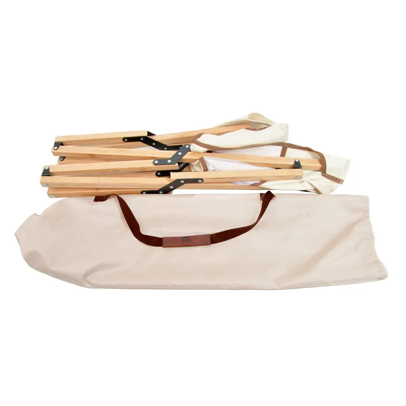 Portable Outdoor Bamboo Canvas Chair