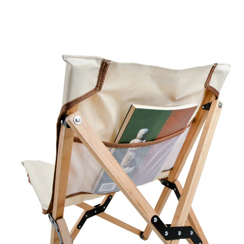 Portable Outdoor Bamboo Canvas Chair