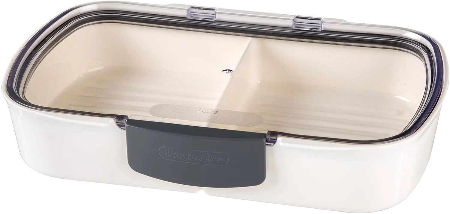 ProKeeper Split Deli Food Storage Container with Air-Tight Silicone Seal and Dry Erase Compatible Lid