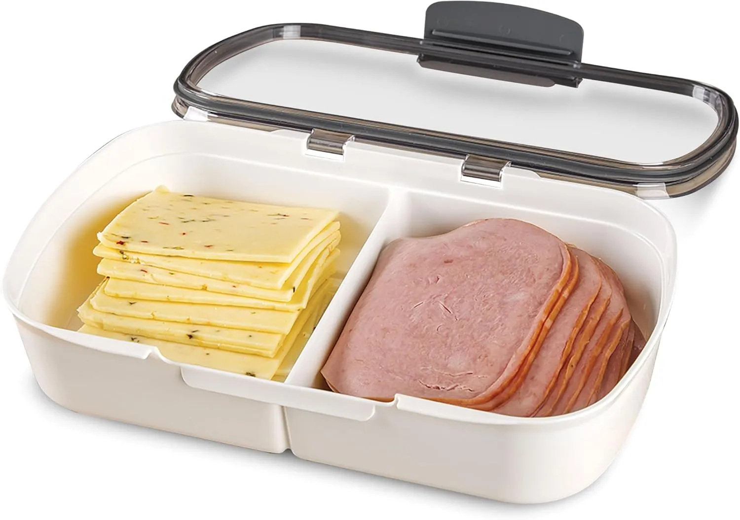 ProKeeper Split Deli Food Storage Container with Air-Tight Silicone Seal and Dry Erase Compatible Lid
