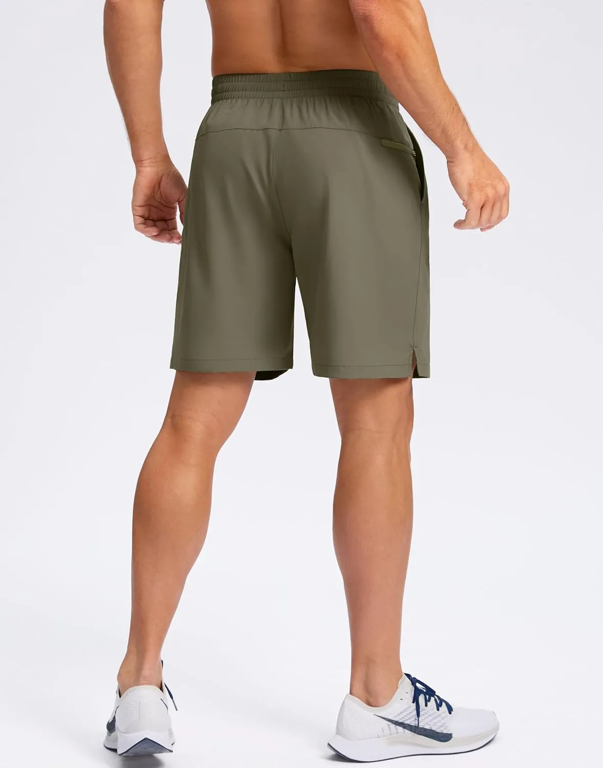 Pudolla Men's 7" Gym Workout Shorts with Zipper Pockets Lightweight Quick Dry Running Athletic Shorts for Men