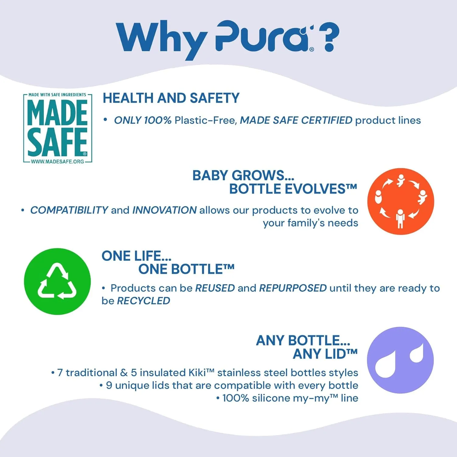 Pura Kiki 11oz/325ml Stainless Steel Straw Bottle w/Sleeve - 100% Plastic-Free, MadeSafe Certified, 100% Medical-Grade Silicone Straw for Kids, Toddlers, Preschoolers, Babies & Infant - New Rose