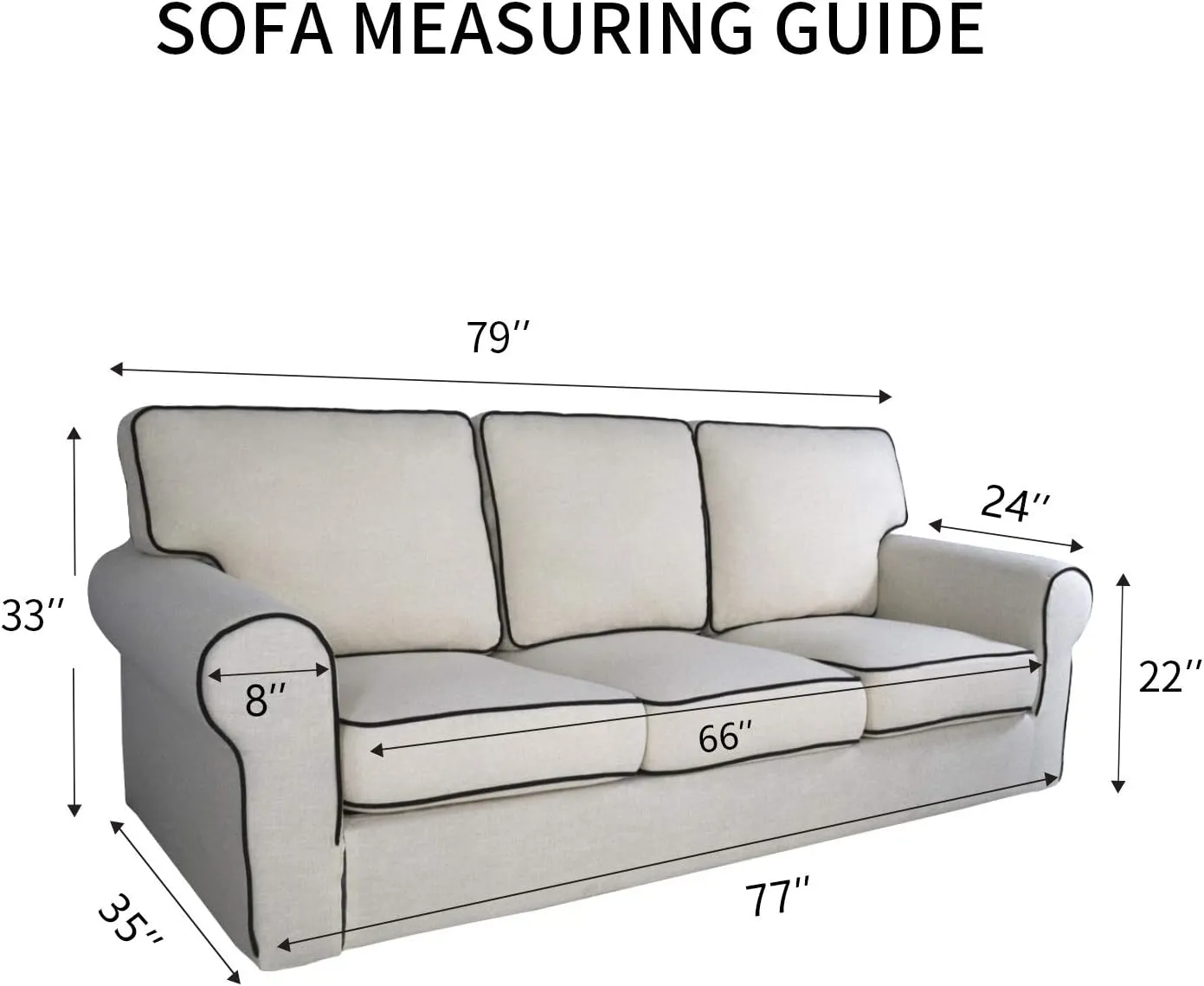 PureFit 100% Dual Waterproof Couch Cover Slipcovers for Couches and Sofas - Stretch Non Slip Fleece Sofa Covers Washable, Leakproof Furniture Protector for Kids, Pets, Dog (Sofa, Dark Gray)