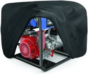Pyle Universal Power Generator Protective Cover - Covers Large Size Gas Electric Propane Portable Generators Up to 7000 Watt w/Storage Bag, All Weather Protection, 32” x 23” x 19.3 PCVGNL8 (Black)