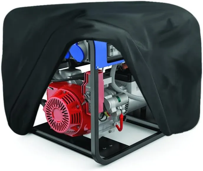 Pyle Universal Power Generator Protective Cover - Covers Large Size Gas Electric Propane Portable Generators Up to 7000 Watt w/Storage Bag, All Weather Protection, 32” x 23” x 19.3 PCVGNL8 (Black)