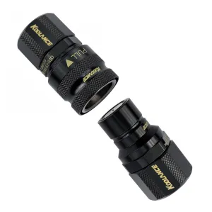 QD3 Male and Female Quick Disconnect Set No-Spill Coupling, Compression for 10mm x 13mm, Black