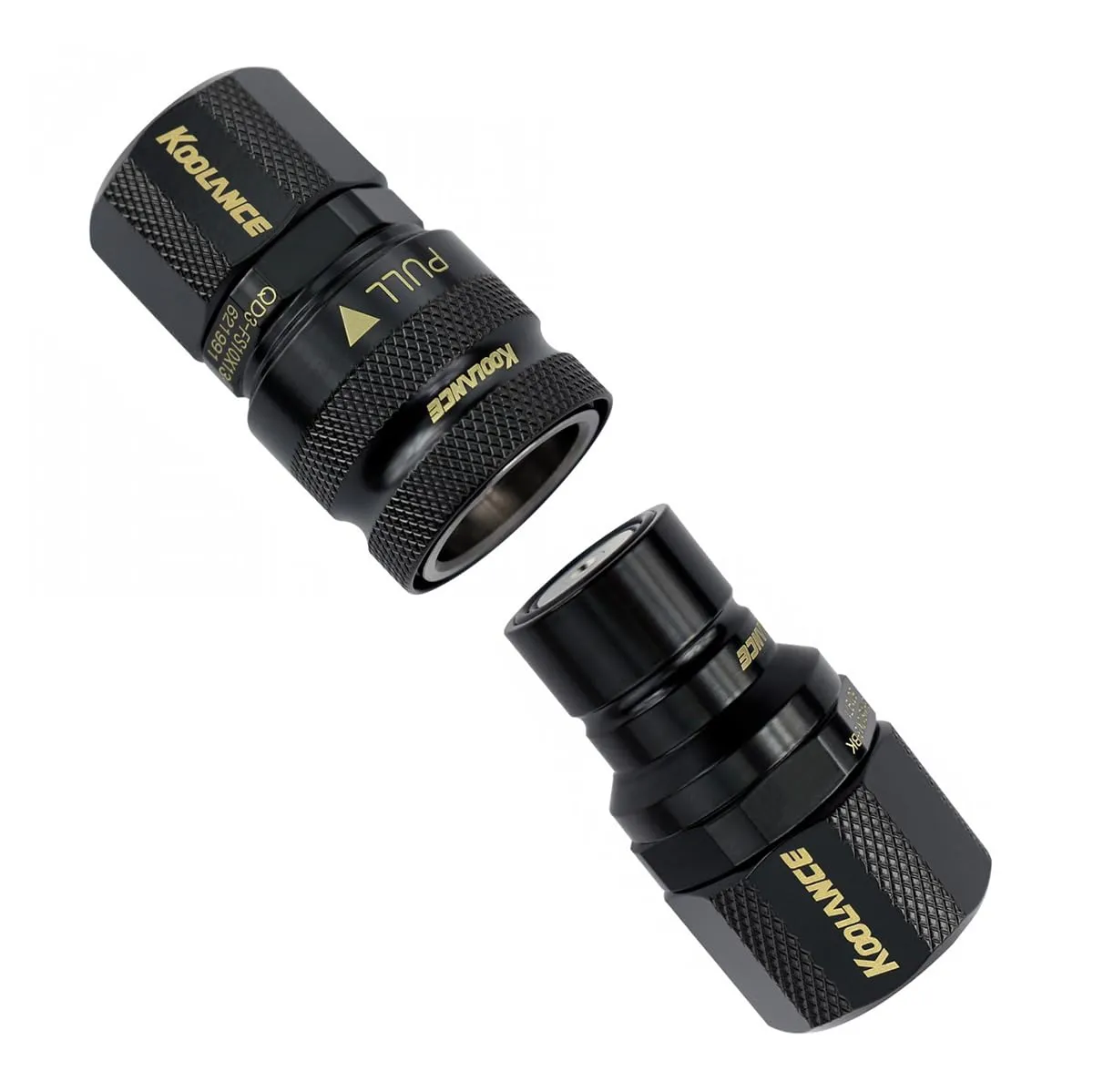 QD3 Male and Female Quick Disconnect Set No-Spill Coupling, Compression for 10mm x 13mm, Black