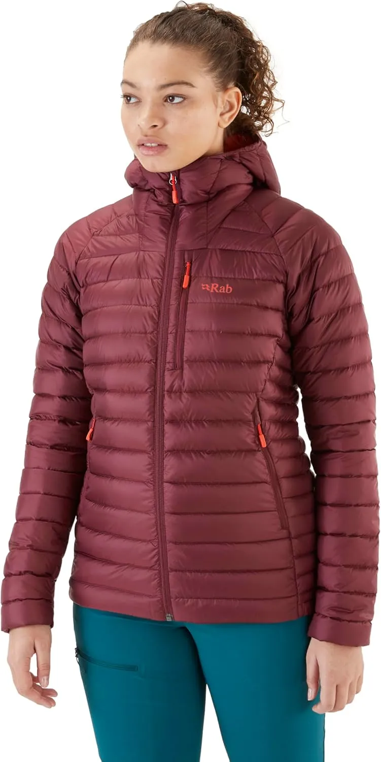 Rab Women's Microlight Alpine 700-Fill Down Hooded Puffer Jacket for Hiking & Skiing