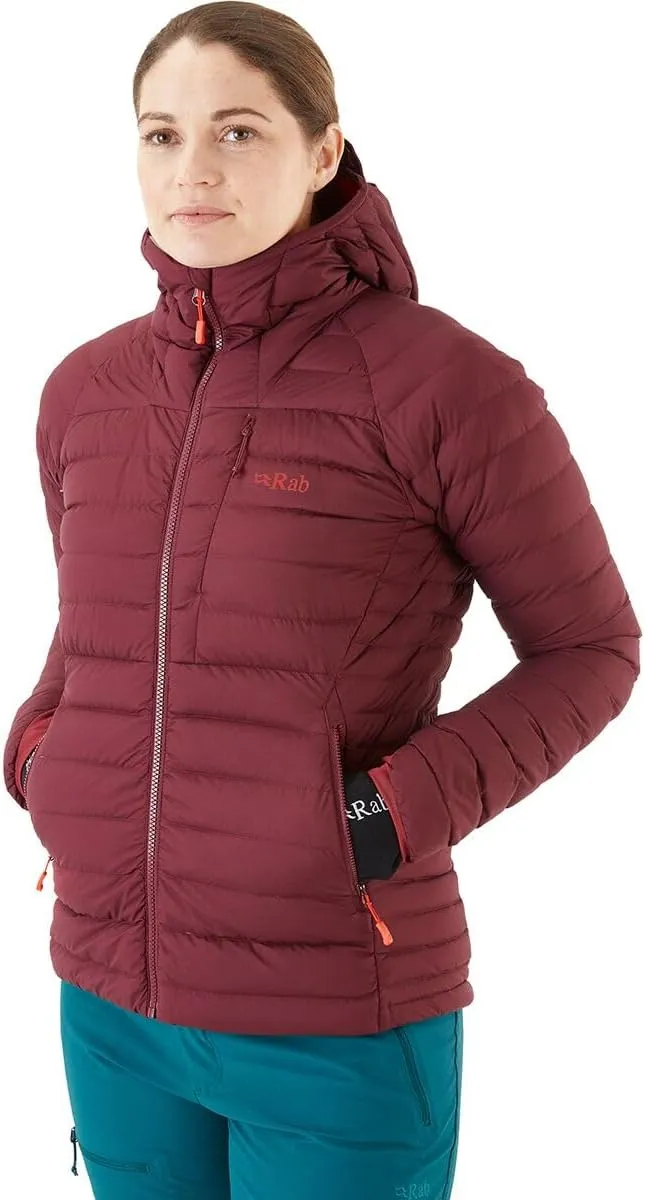 Rab Women's Microlight Alpine 700-Fill Down Hooded Puffer Jacket for Hiking & Skiing