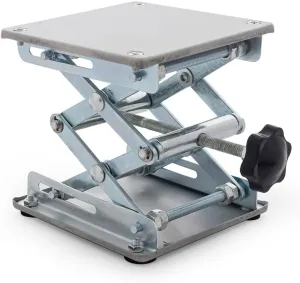 RC Miniature Lifting Platform, Portable Manual Lift Table, Adjustable Lifting Stand Display Table Wood working Lifter Jack for RC Crawler Car TRX4 SCX10 Wraith RR10 Arrma Kraton Losi LMT (100 x 100mm)