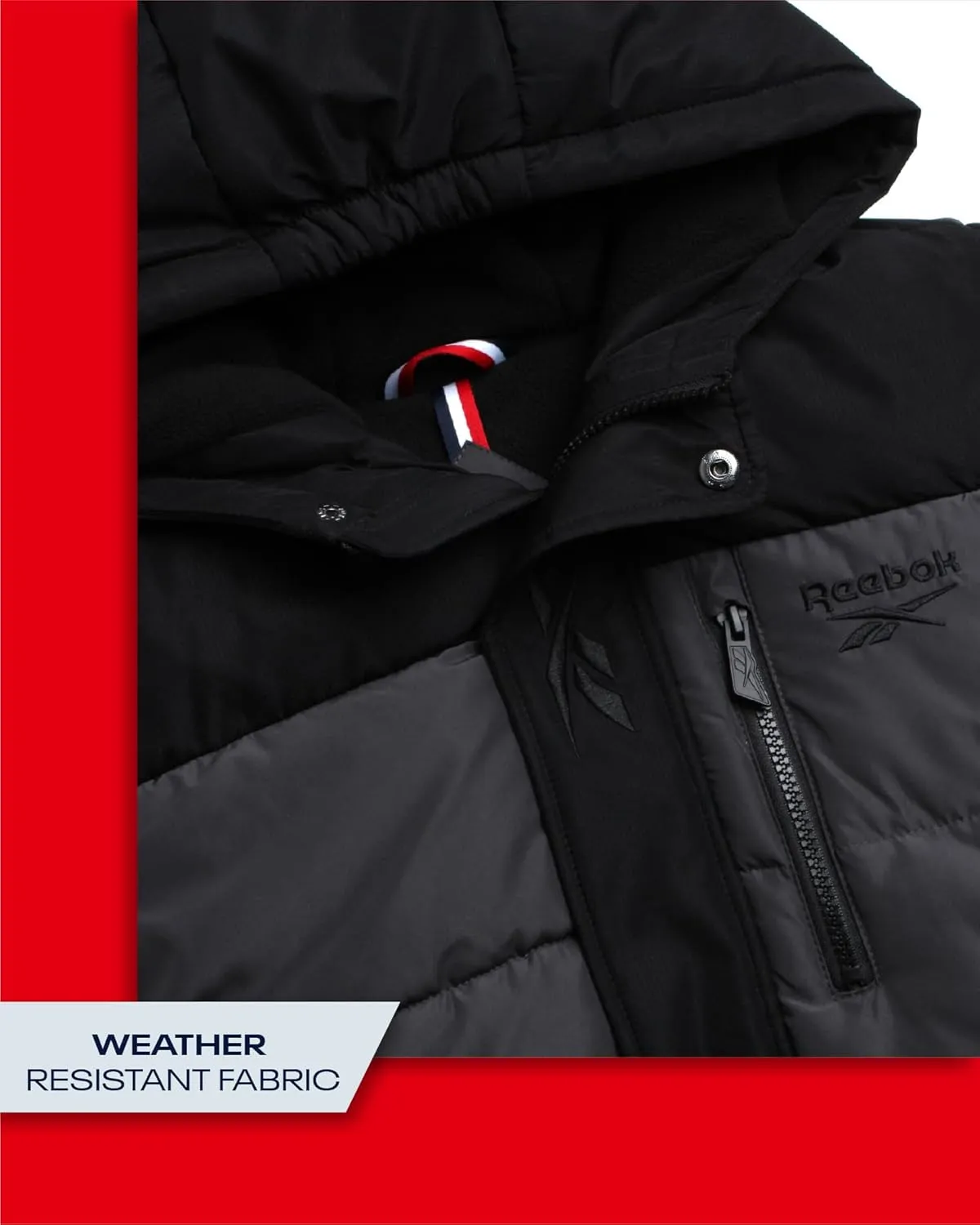 Reebok Boys' Winter Coat - Heavyweight Quilted Puffer Snow Parka - Weather Resistant Ski Jacket for Boys (8-20)