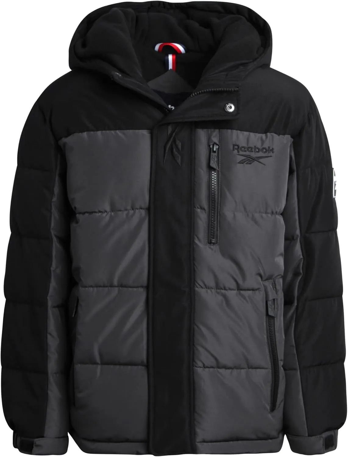 Reebok Boys' Winter Coat - Heavyweight Quilted Puffer Snow Parka - Weather Resistant Ski Jacket for Boys (8-20)