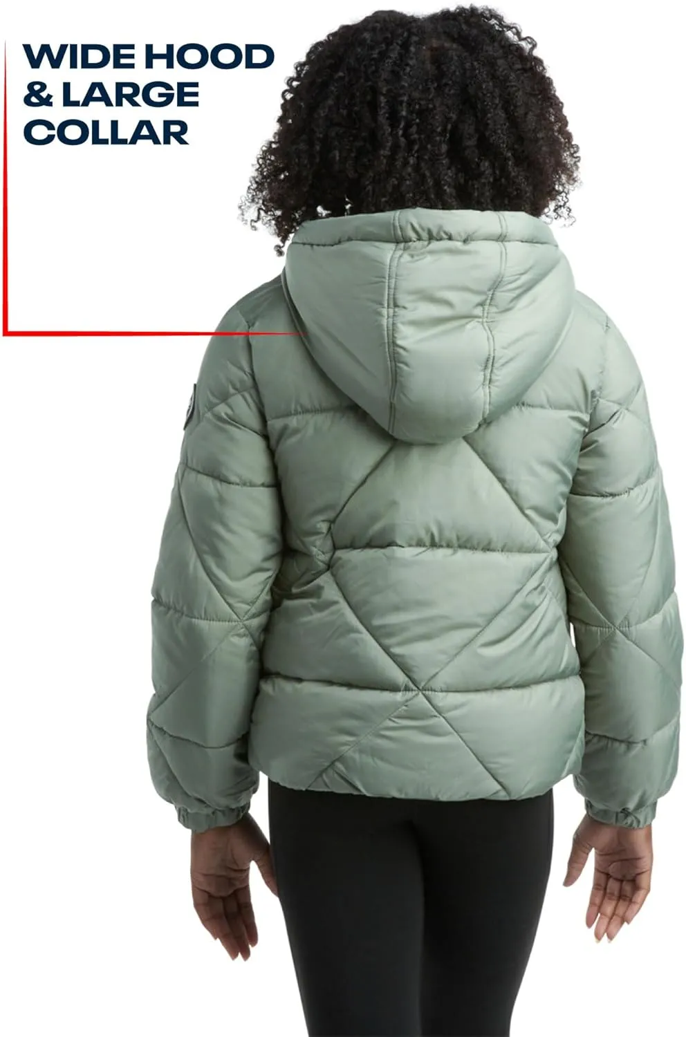 Reebok Girls' Winter Coat - Heavyweight Quilted Sherpa Fur Lined Cropped Puffer Parka - Casual Jacket for Girls (4-16)