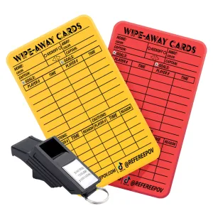 Referee POV™ Premium PRO Referee Whistle   Wipe-Away Cards